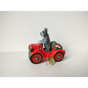 Danbury‎ Mint Christmas ornament Schnauzer dog 2012 Rocking Roadster